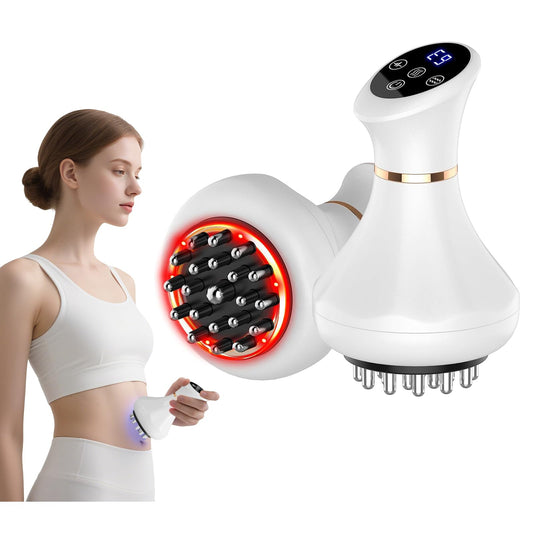 GDQ lymphatic drainage massager front view, compact and portable for on-the-go body relief.