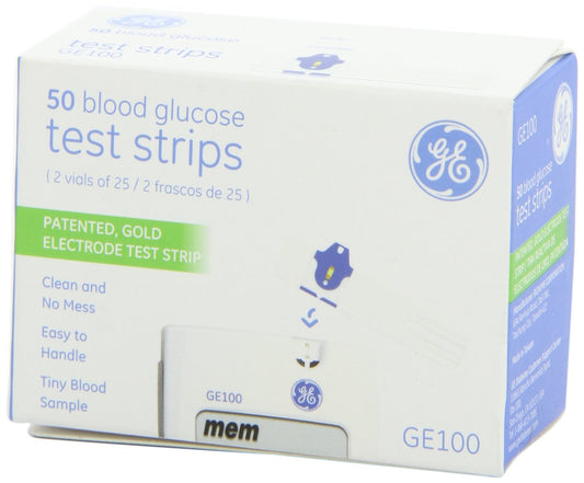 GE100 Blood Glucose Test Strips 200-pack for quick readings with GE100