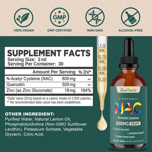 Closeup of NAC drops droplet reveals smooth liquid ideal for easy mix-in.
