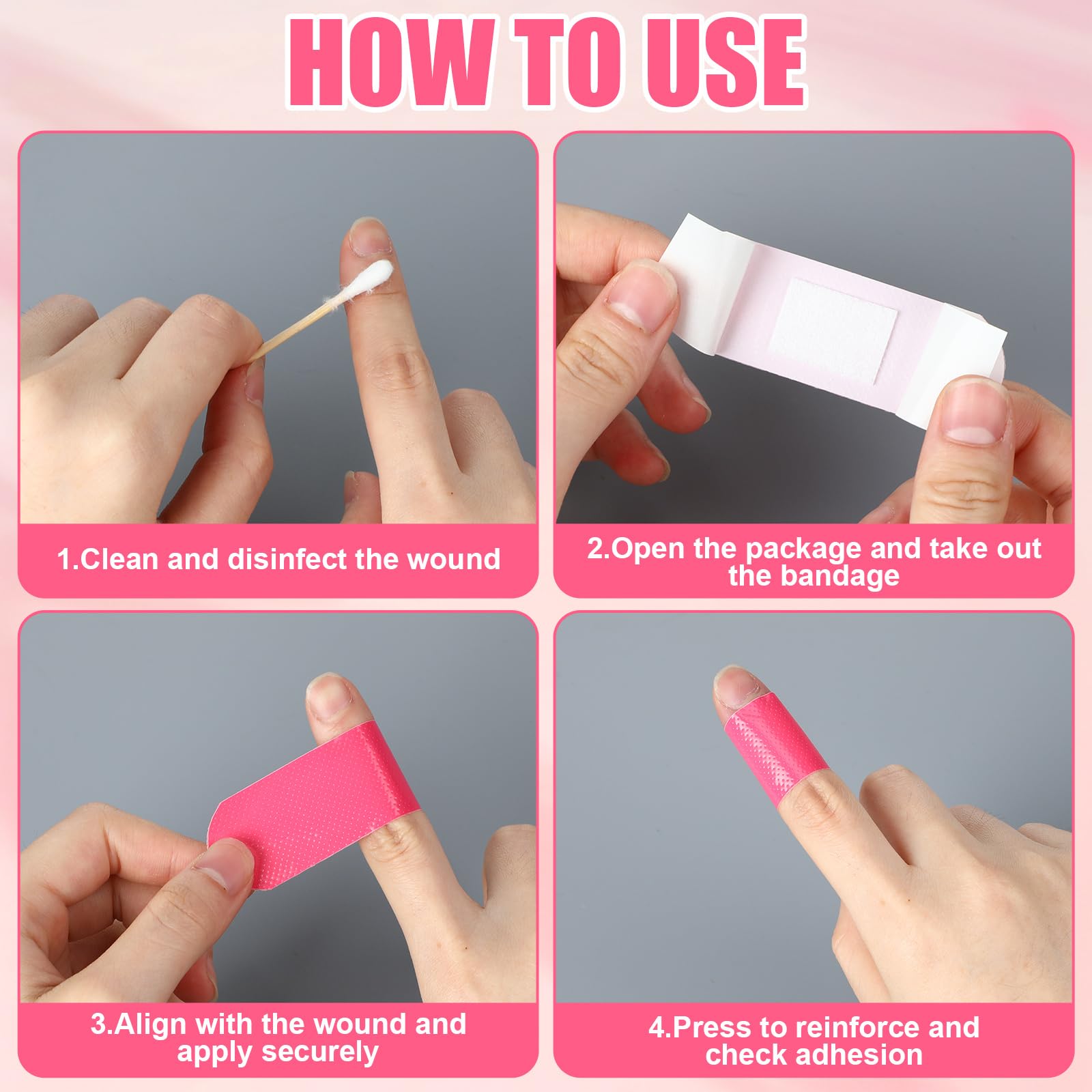 Geiserailie bright pink color helps quick spotting in first aid kits