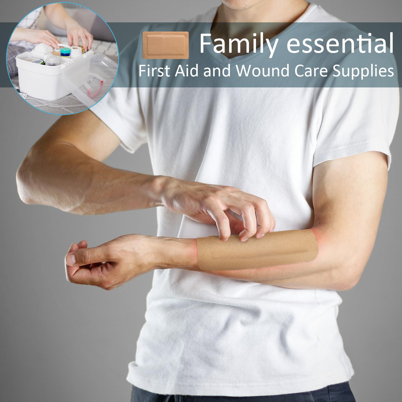 Geiserailie bandages with non-stick pad aiding absorption and easy removal