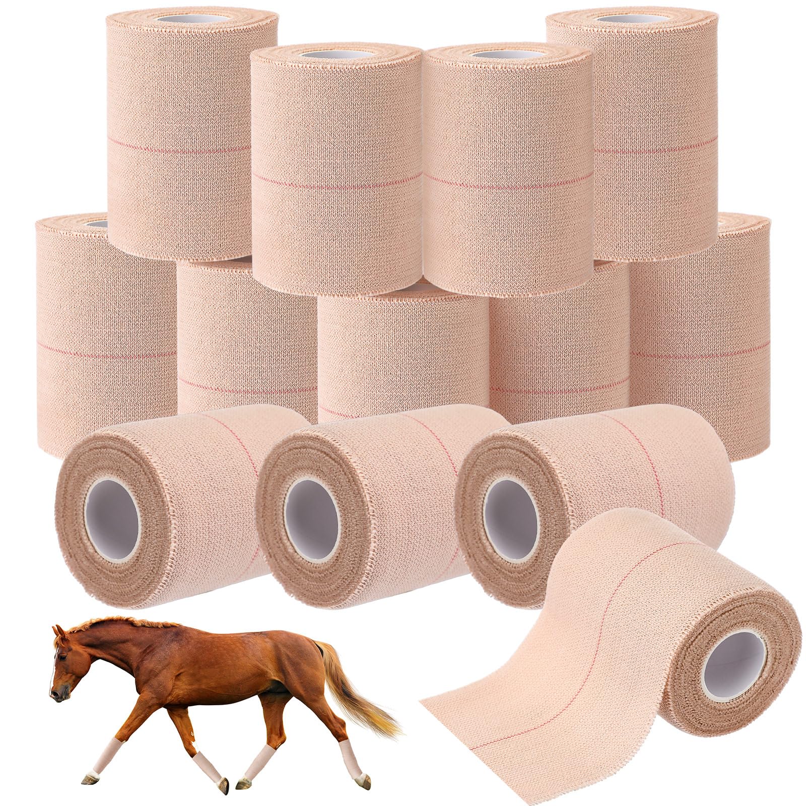 Geiserailie elastic tape roll 3in showing sturdy, breathable fabric for wraps
