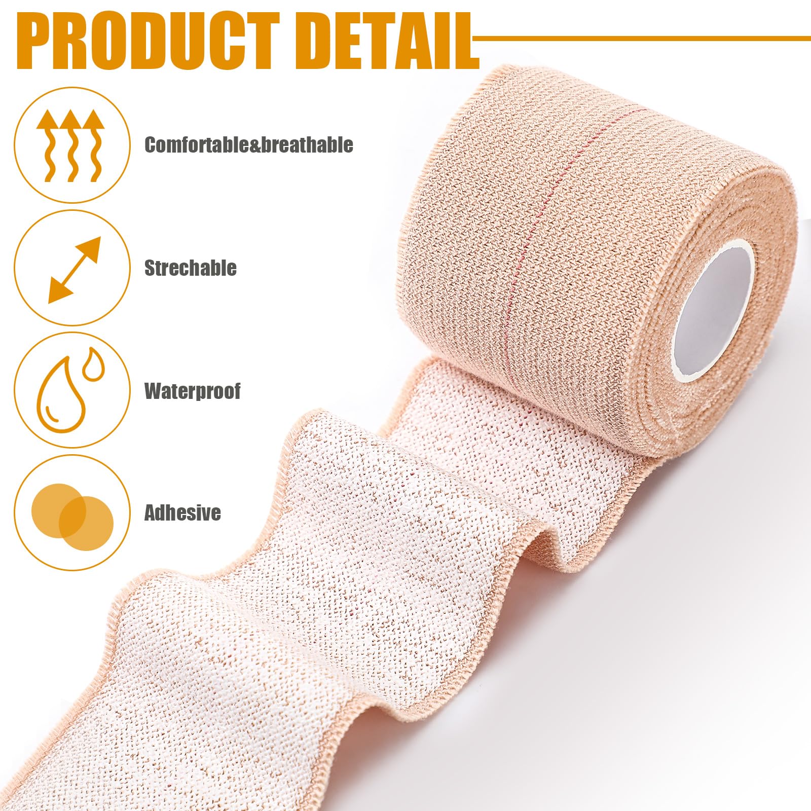 Geiserailie self-adhesive bandage wrap grips firmly without clips or residue.