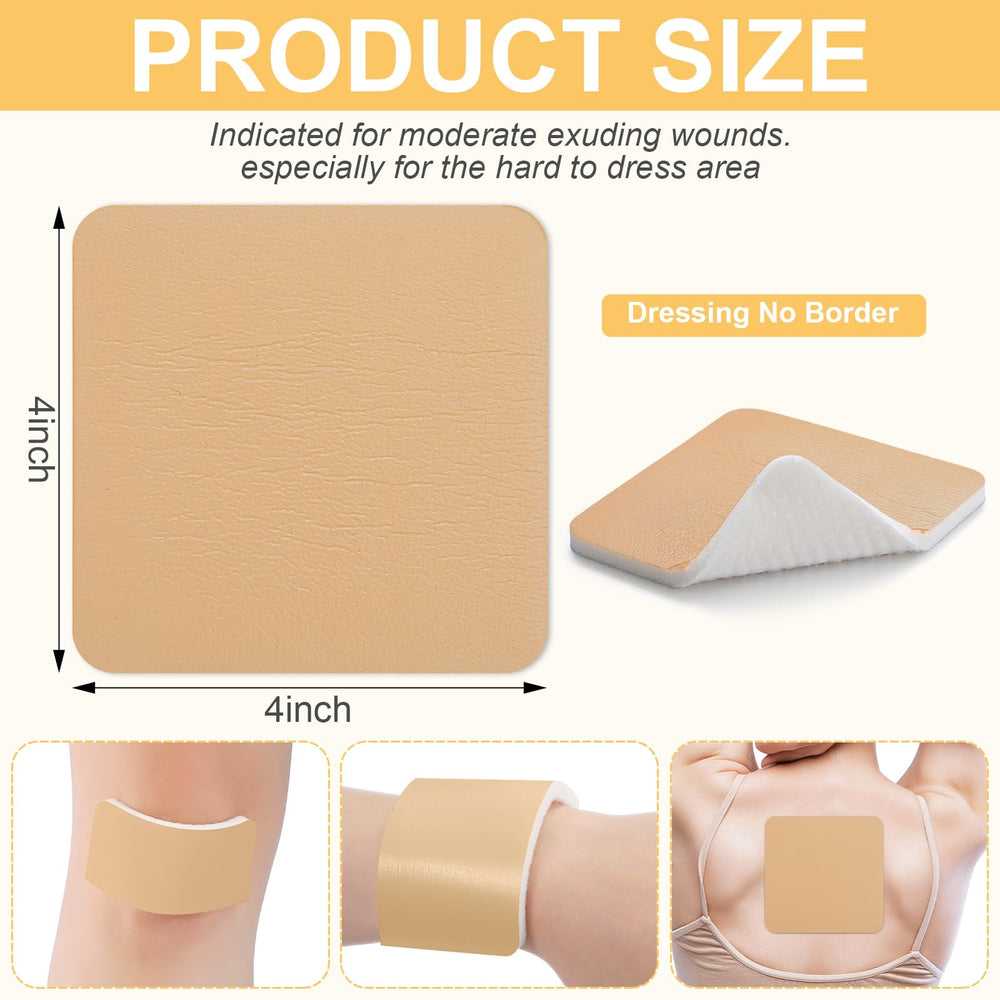 Geiserailie non-bordered foam dressing flexible over joints