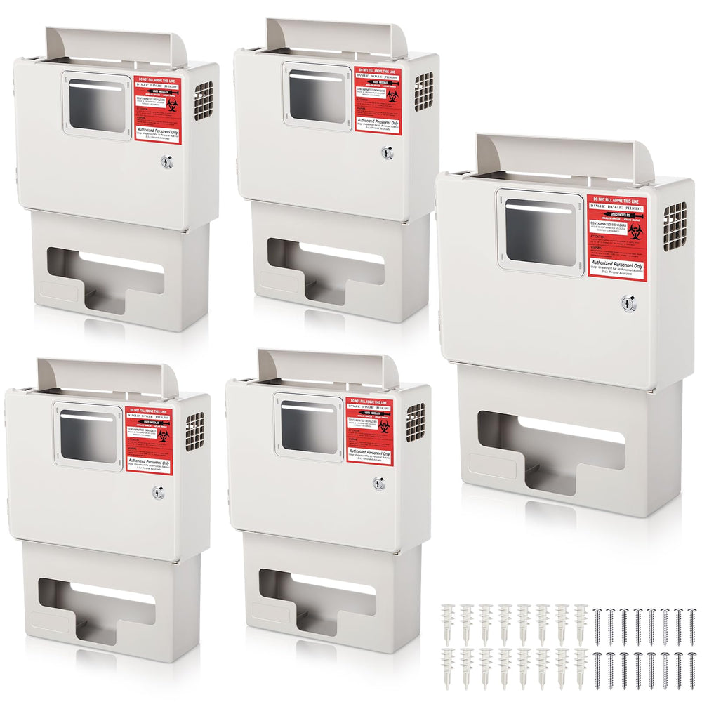 Geiserailie wall-mount locking cabinet front view for secure sharps disposal