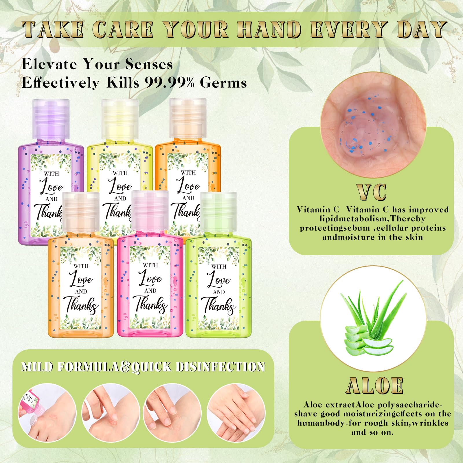 Gejoy citrus scent mini sanitizer, convenient on the go