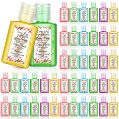 Gejoy Bible Verse sanitizer with flower pattern, compact 1oz for on-the-go cleaning.