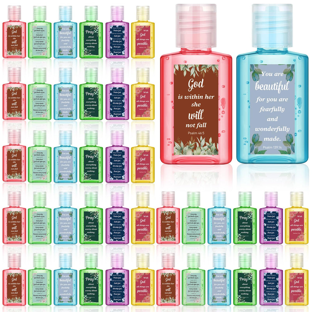 Gejoy bulk 72-pack vintage Christian hand sanitizers for events and gifts