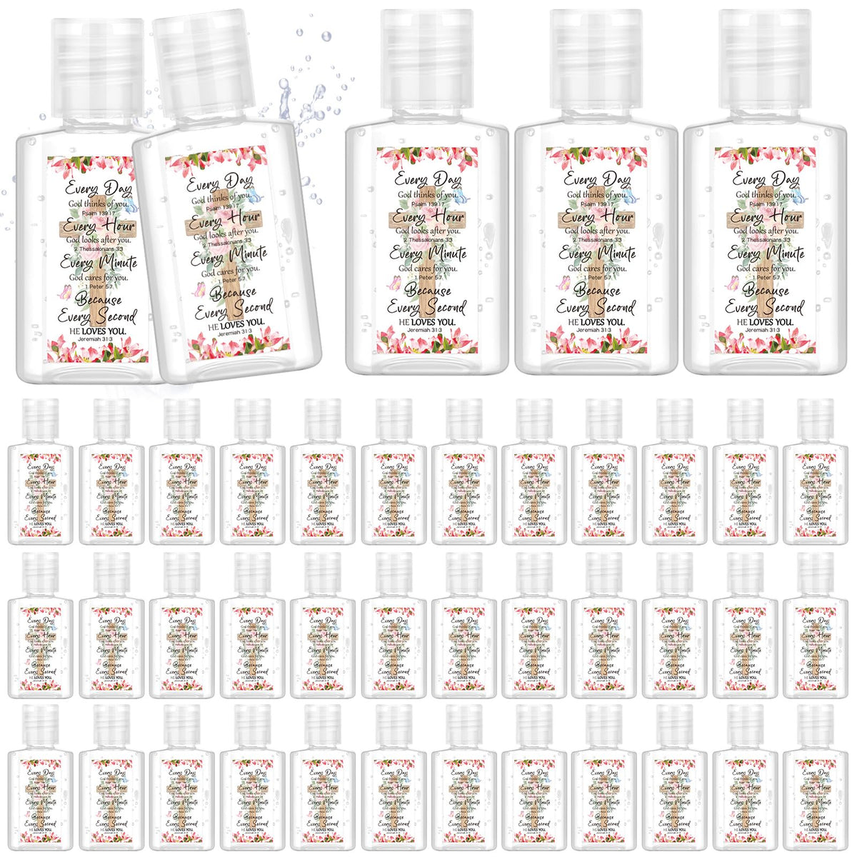 Gejoy Christian hand sanitizer bulk 24-pack for church events