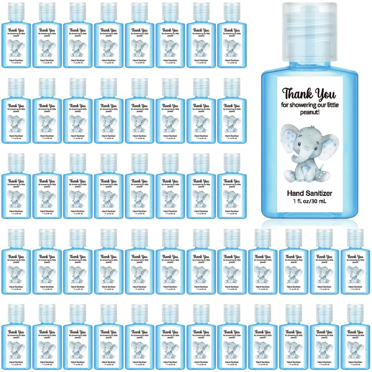 Gejoy baby shower hand sanitizer with elephant pattern keeps guests clean on the go