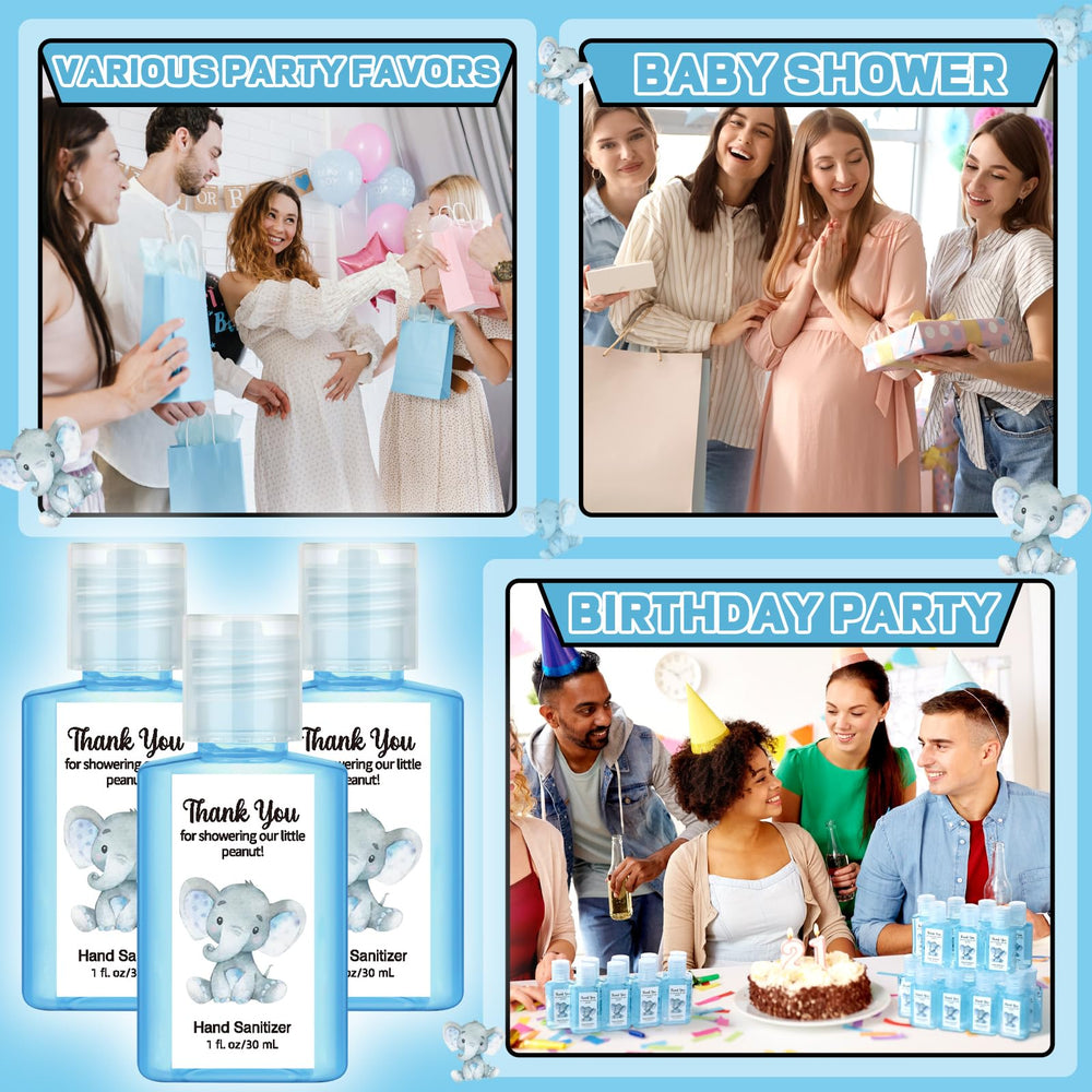 Blue elephant Gejoy sanitizer design adds charm to party favors