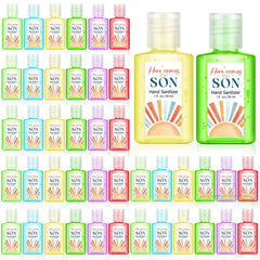 Gejoy Here Comes the Son sanitizer with sunshine pattern bottle adds festive touch to baby showers.