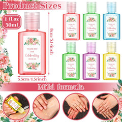 Gejoy pink flower design bottle label adds elegant party décor.