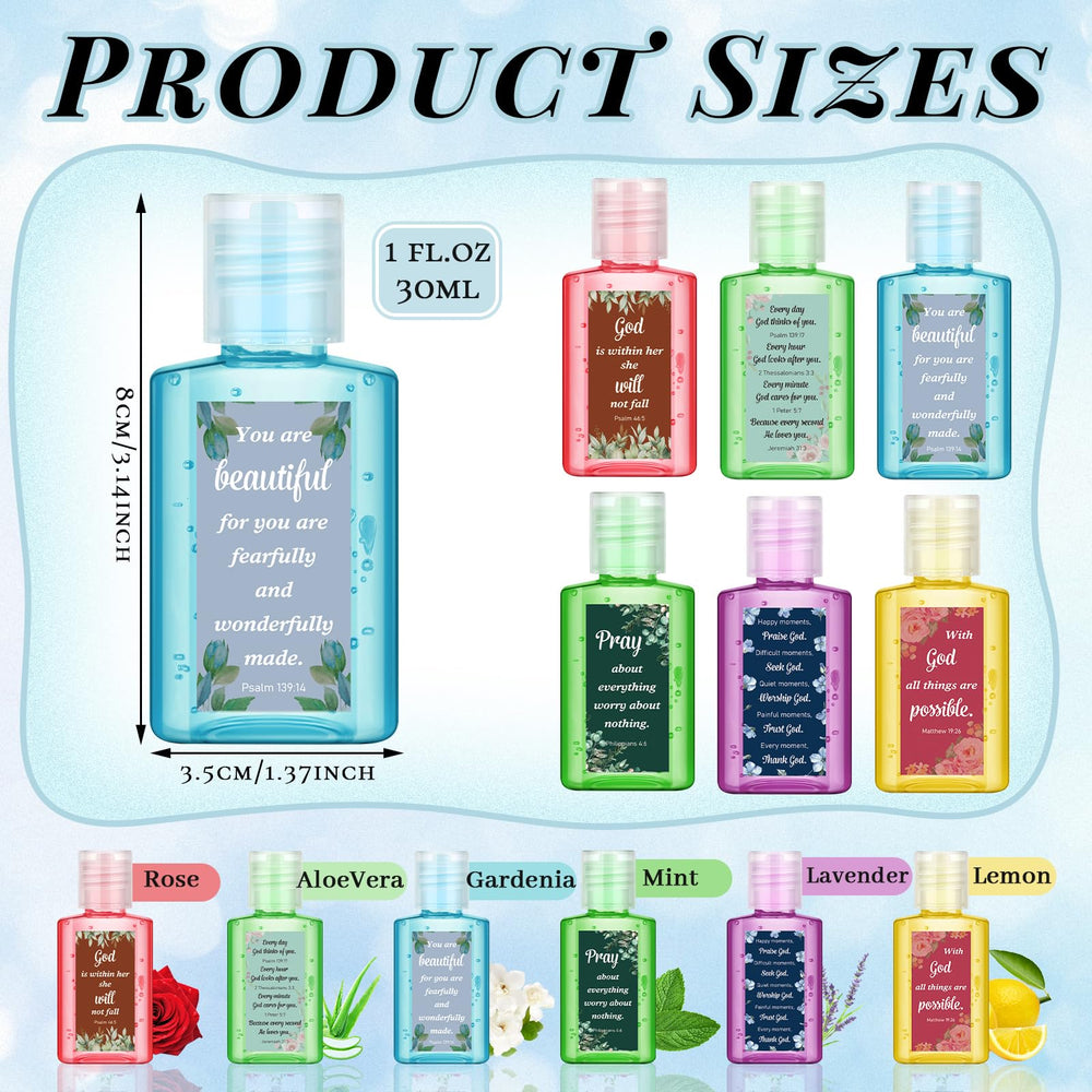 Gejoy vintage floral leaf design sanitizer bottle with inspirational scripture