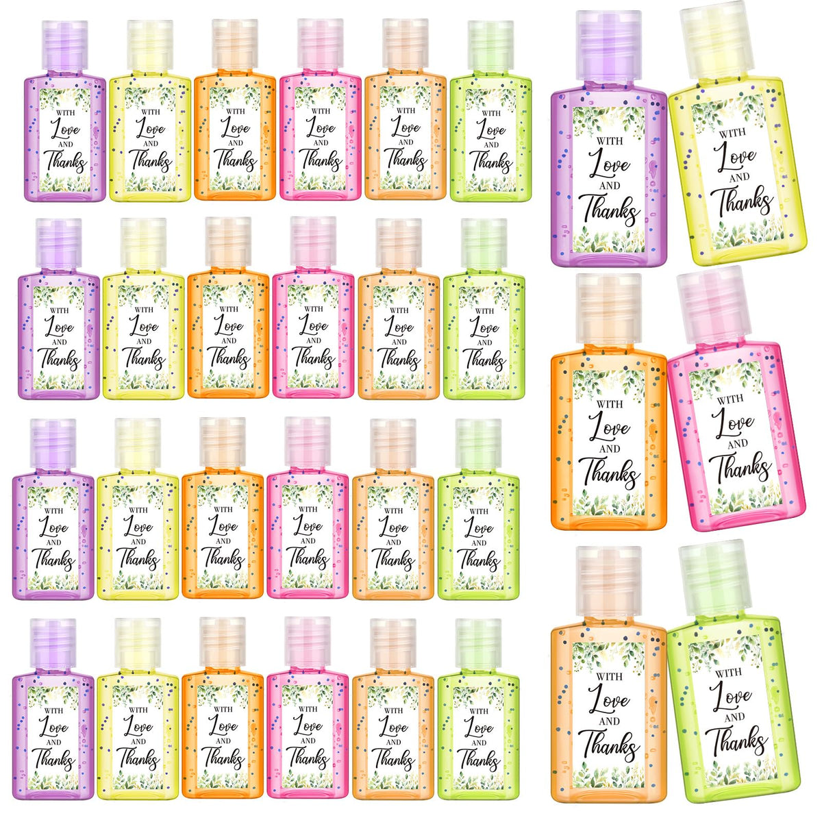 Gejoy wedding hand sanitizer with eucalyptus label for elegant guest favors