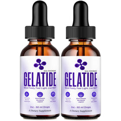 Gelatide Drops bottle front shows the official IDEAL PERFORMANCE formula for keto-friendly use.