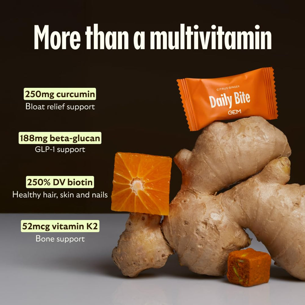 Fresh citrus-ginger scene with GEM Daily Bite highlights flavor inspiration