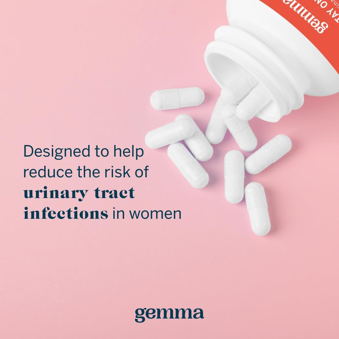 Gemma Stay On Tract D-Mannose capsules close-up for simple daily use.