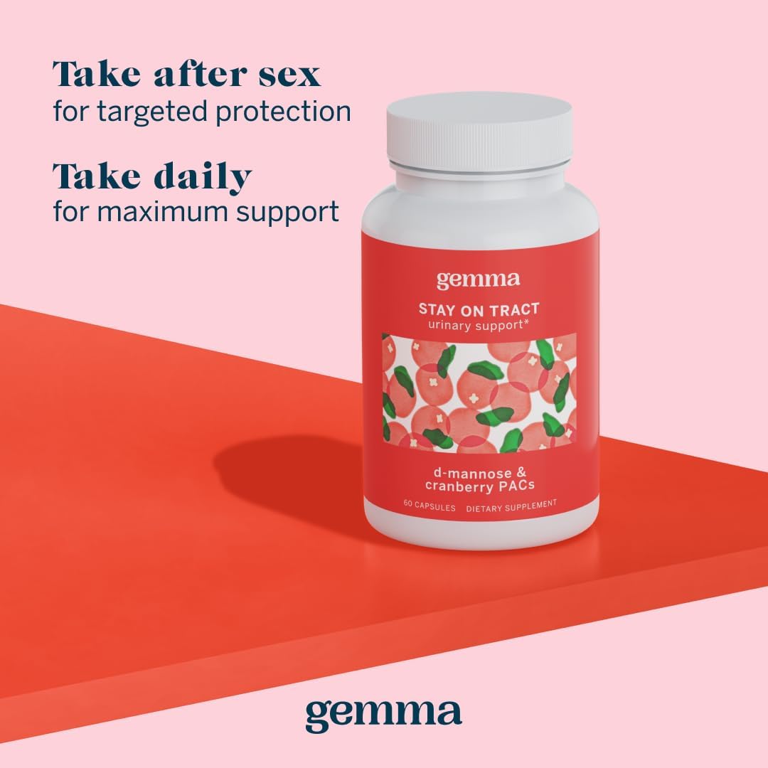 Gemma Stay On Tract packaging on countertop for daily use.