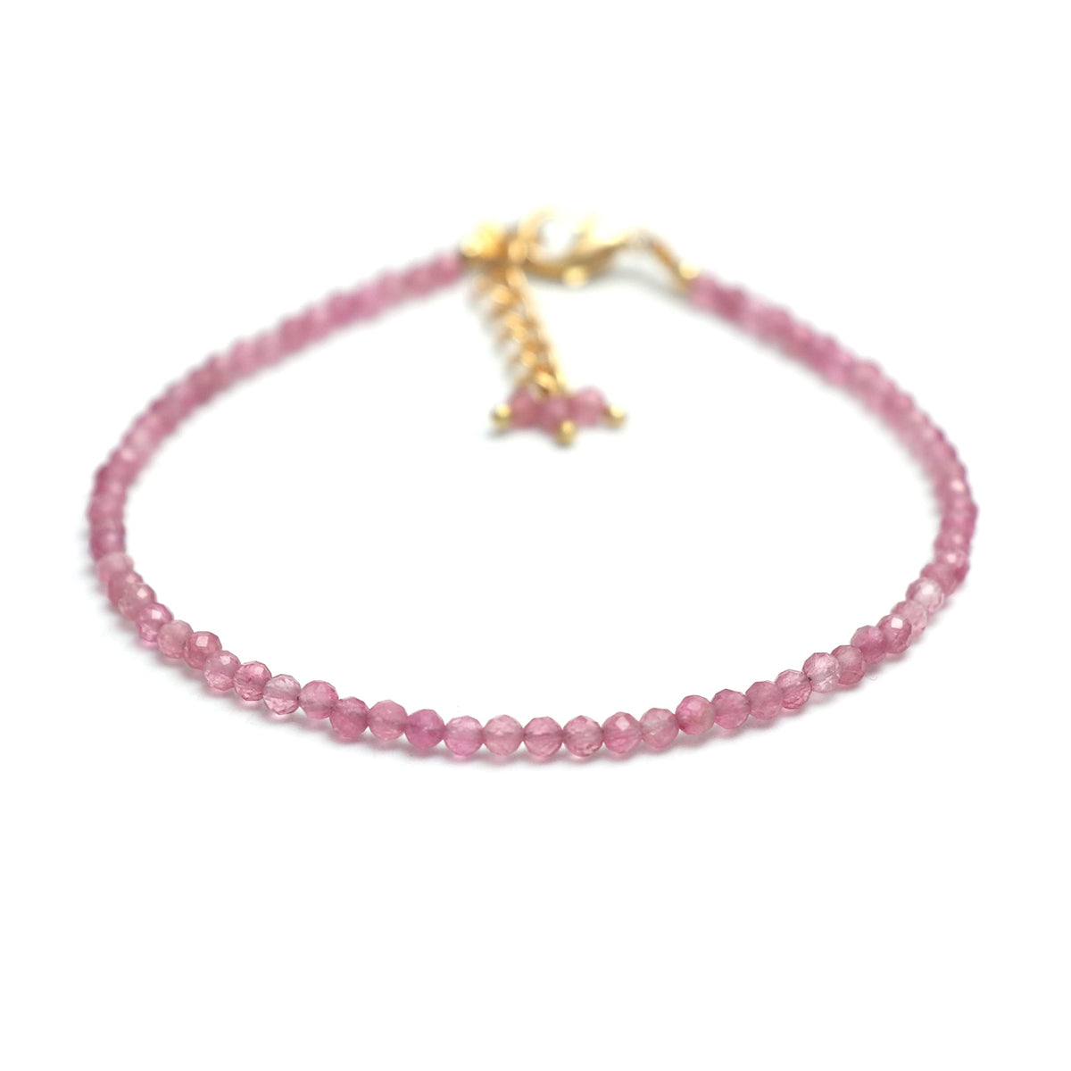 GEMPIRES NATURES TREASURE pink tourmaline beaded bracelet for daily wear.