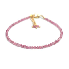 GEMPIRES NATURES TREASURE pink tourmaline beaded bracelet for daily wear.