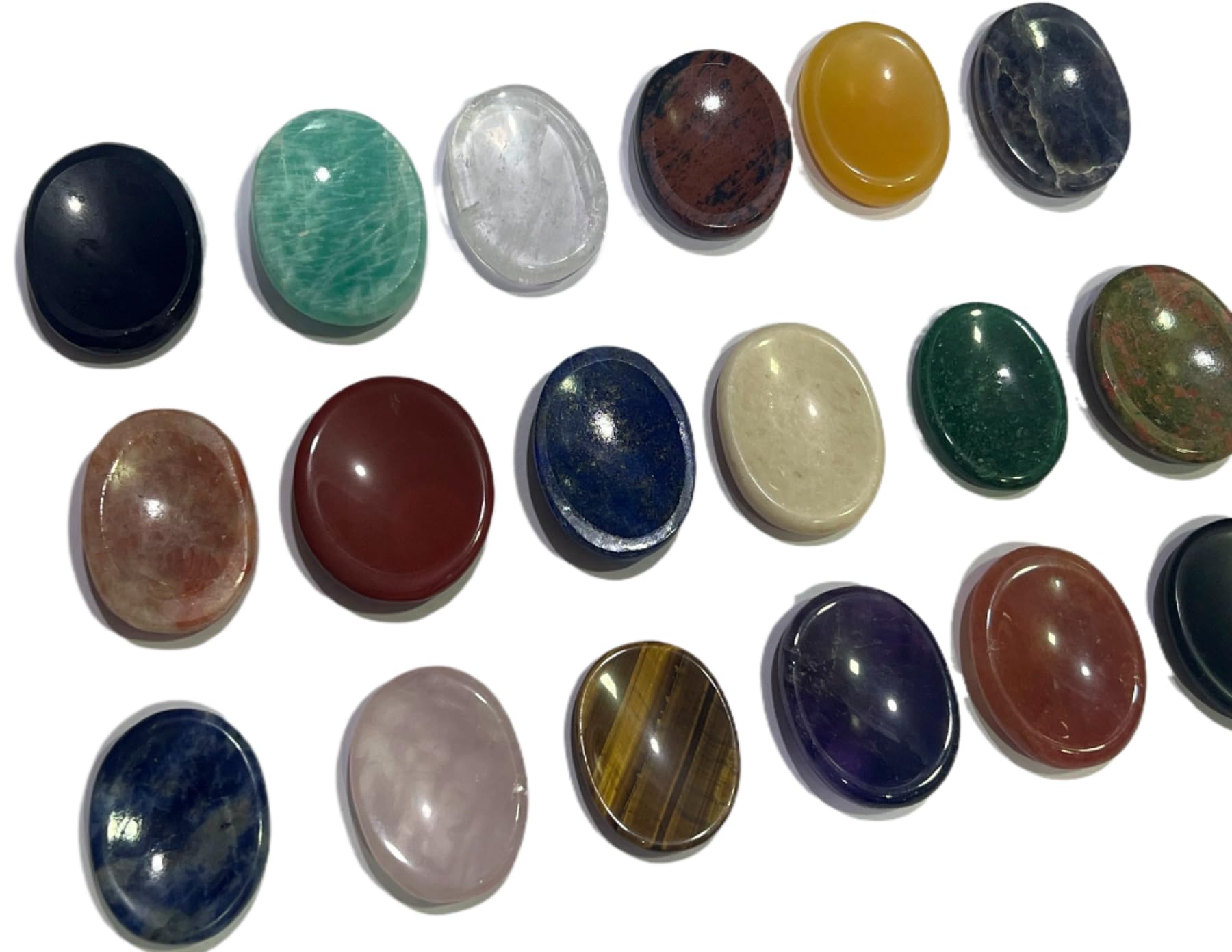 GEMSCITE worry stones size 40x28mm fits pocket.