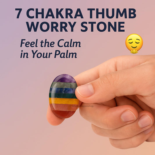 GEMSCITE worry stones 11-pack thumb indentation aids easy rubbing for stress relief.
