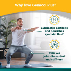 Genacol bottle side view with cap for easy daily dosing.