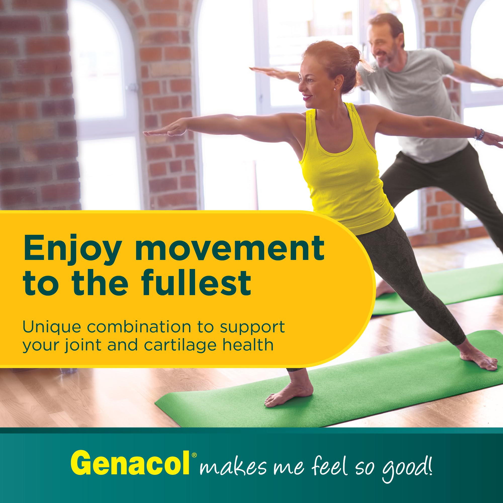 Genacol Plus 60-day supply packaging conveys long-term convenience