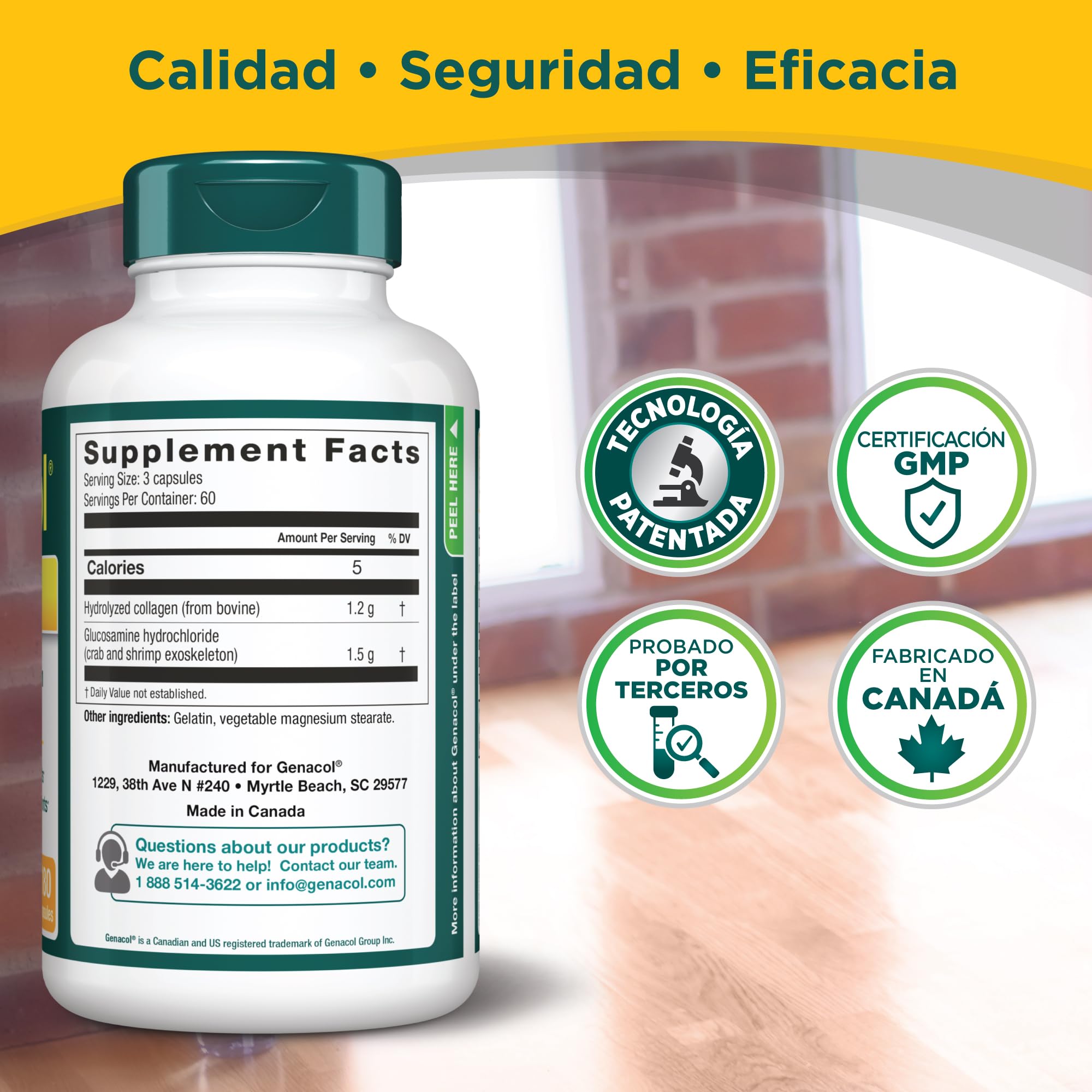 Genacol Plus non-GMO seal communicates ingredient integrity