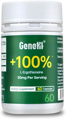 GENEIII ergothioneine bottle front for daily antioxidant support.
