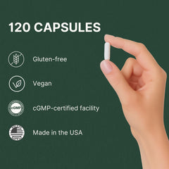 GENEIII L-Ergothioneine USA facility badge signals safety and third-party testing.
