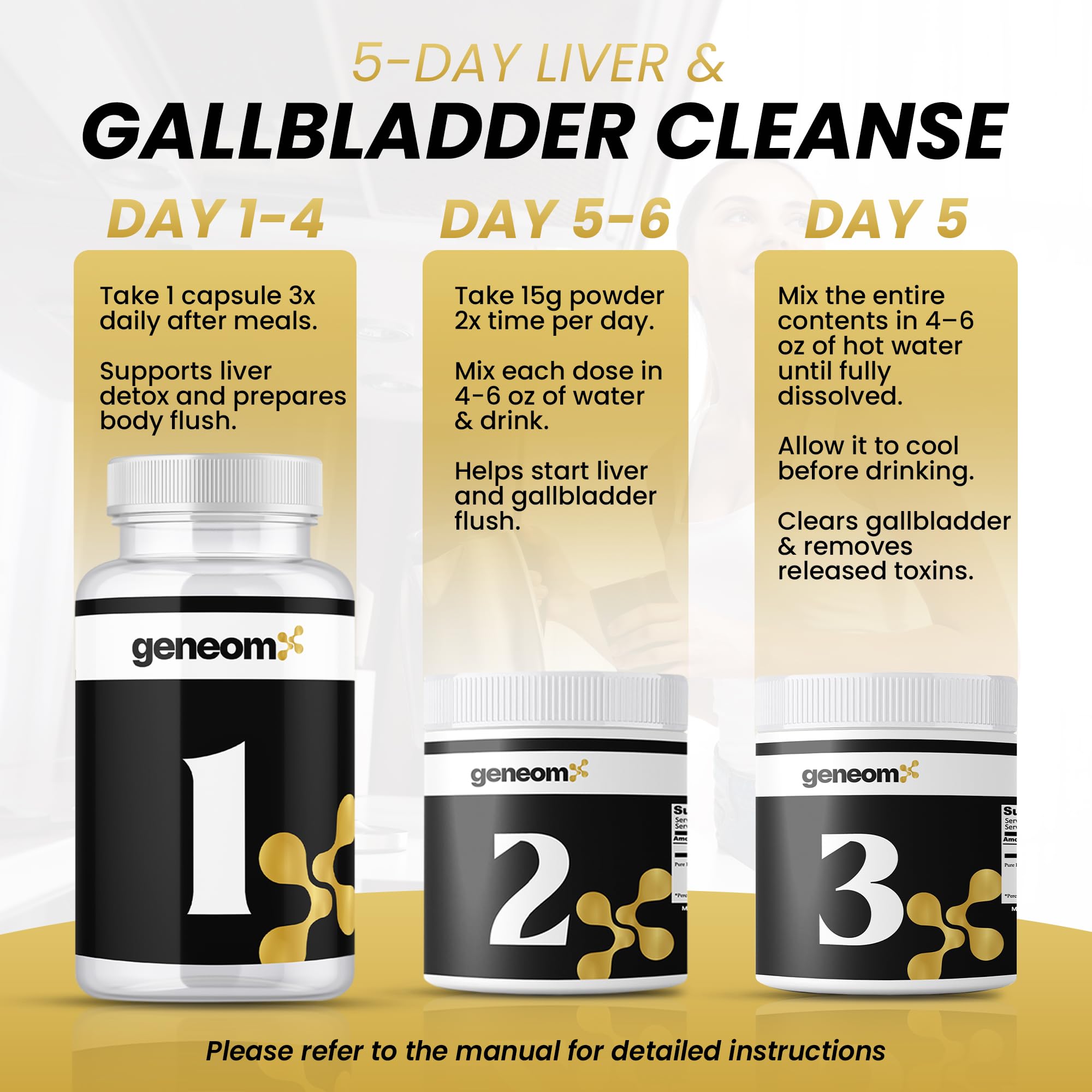 Geneomx magnesium citrate/sulfate bottle for mineral-based digestive support.