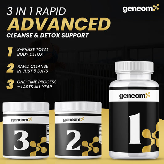 Geneomx morning powder blend for Day 5 digestion support.