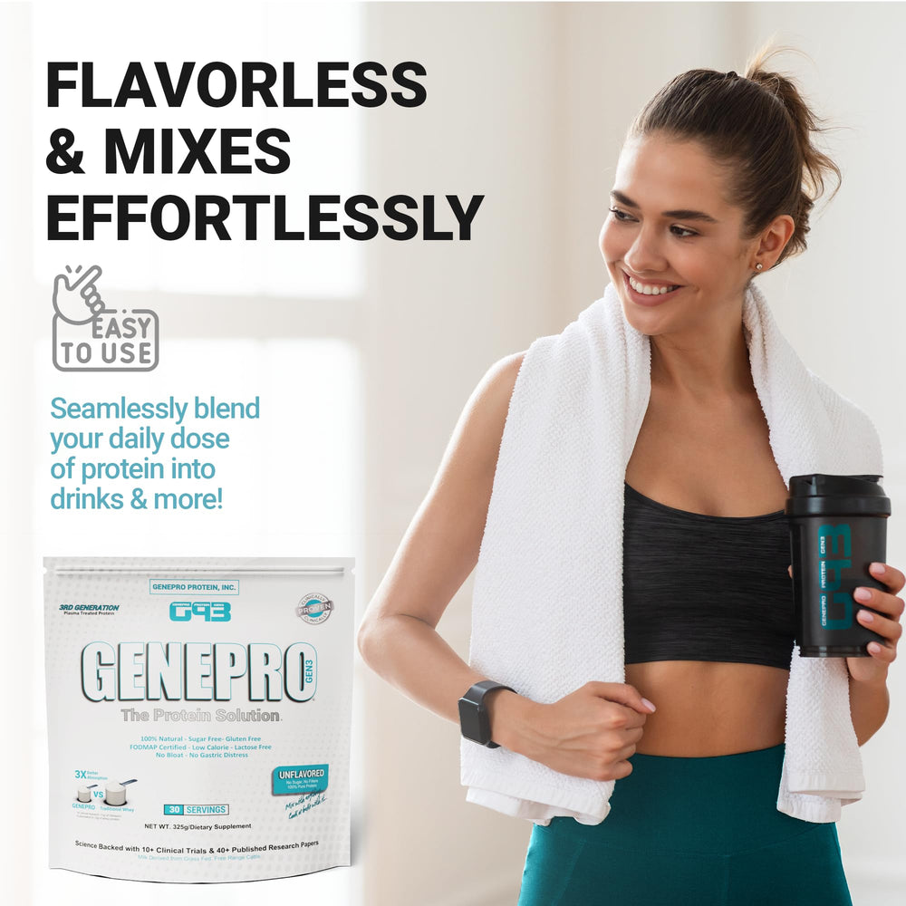 GENEPRO GEN. 3 unflavored open tub ready for daily use