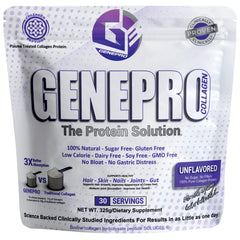 GENEPRO GEN. 3 unflavored tub for easy daily shakes.