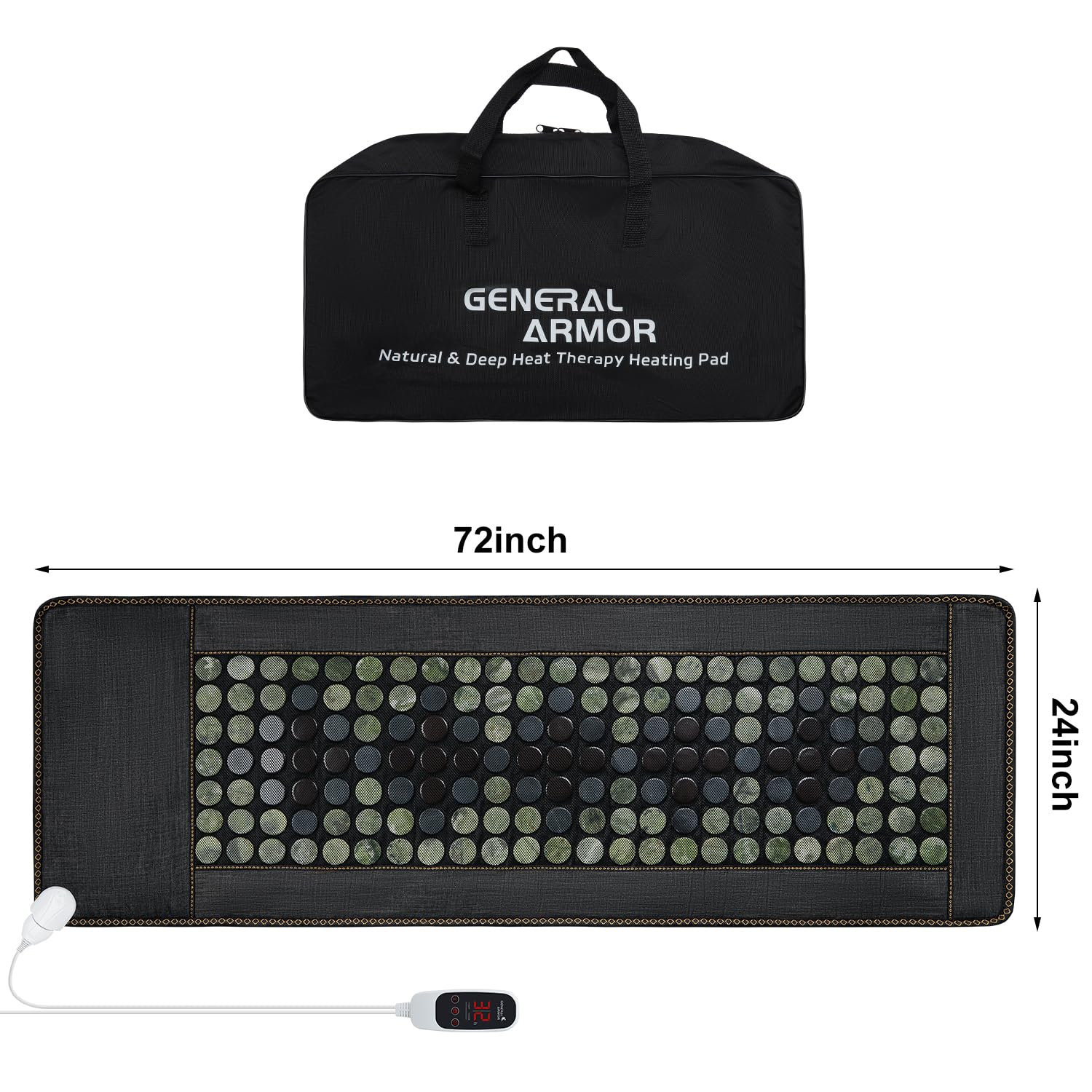 General Armor 149°F maximum heat for deep warmth in tense areas