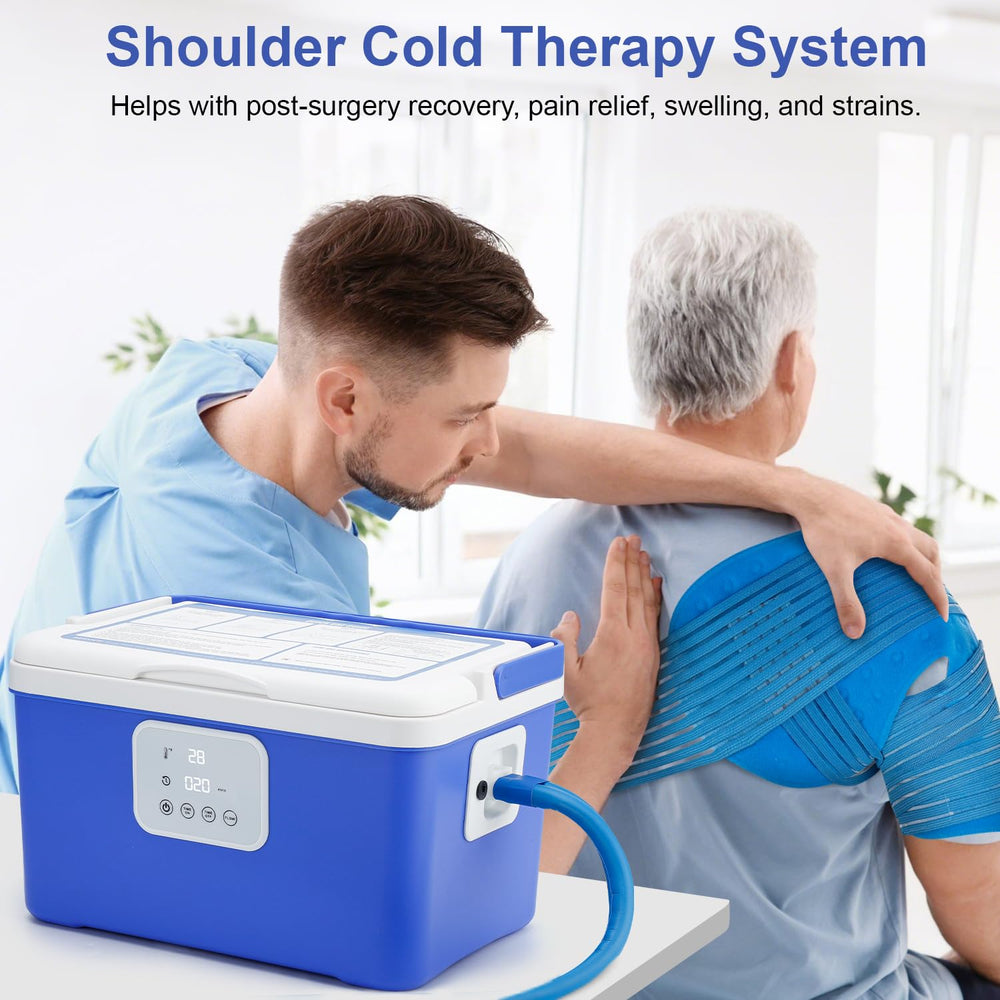 General Armor cold therapy machine side view for portable home recovery