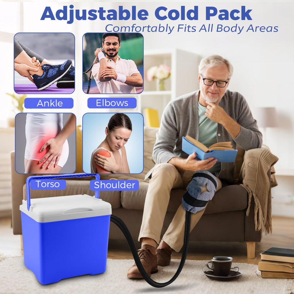 General Armor knee ice machine connectors illustrate leak-proof linkage for mess-free therapy.
