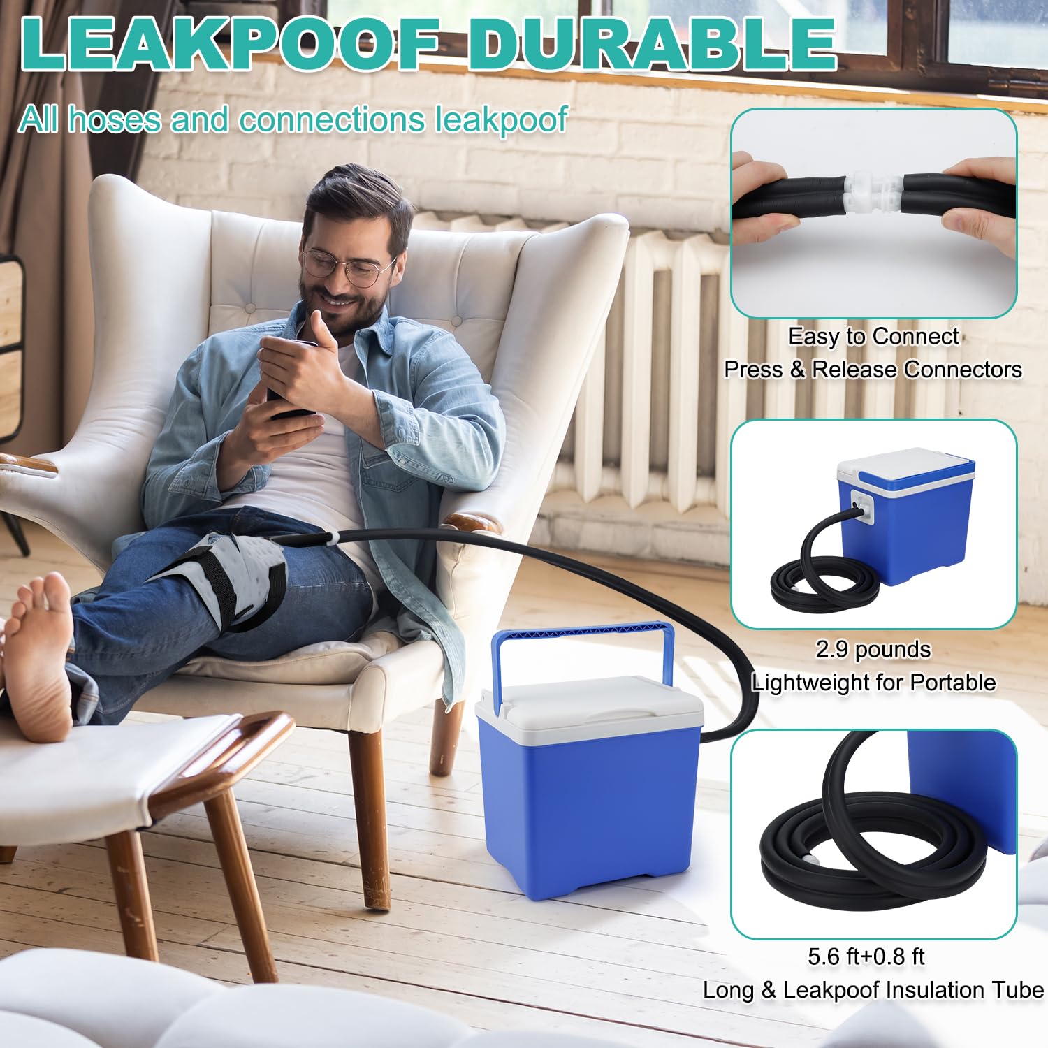 General Armor portable therapy machine shows easy mobility for home use.