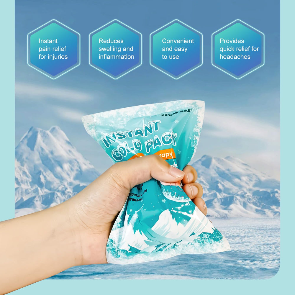 General Medi ice pack applied to knee for targeted cooling after activity