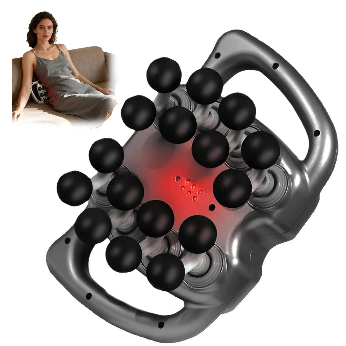 Generic 16-Drive 8-Head Massage Gun front view shows powerful percussion for deep tissue relief.