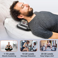 Generic 16-Drive massage gun with clear LED display and fast charging.