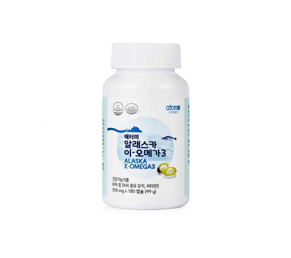 Generic Alaska E-omega3 bottle-front highlighting premium fish oil for daily wellness.