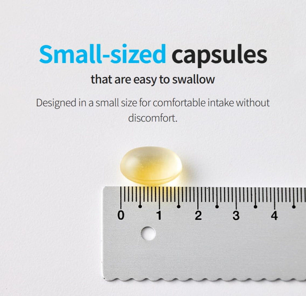 Generic Alaska E-omega3 softgels pour showing convenient daily dosage.