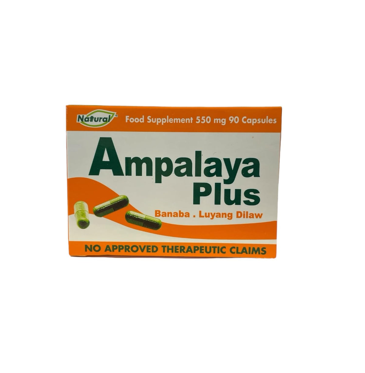 Generic Ampalaya Plus 550 mg bottle displayed for daily wellness routine.