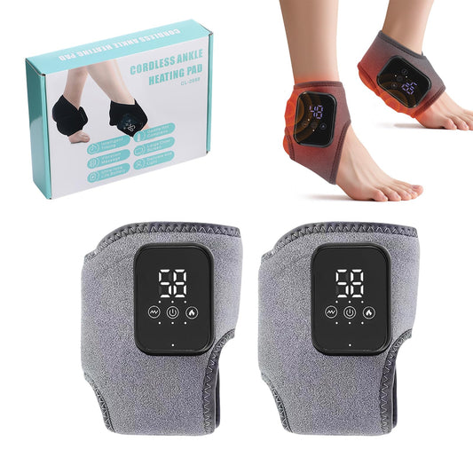 Generic ankle massager cordless use enables convenient on-the-go relief