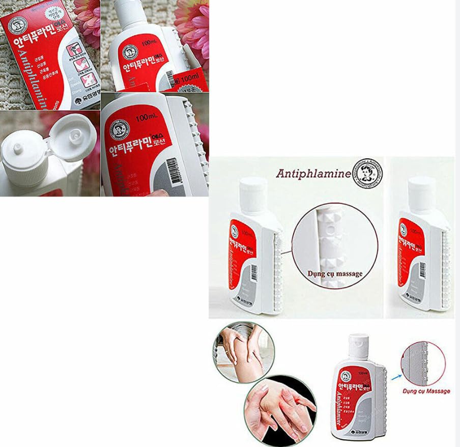 Hands applying Generic Antiphlamine massage lotion to the shoulder for smooth absorption.