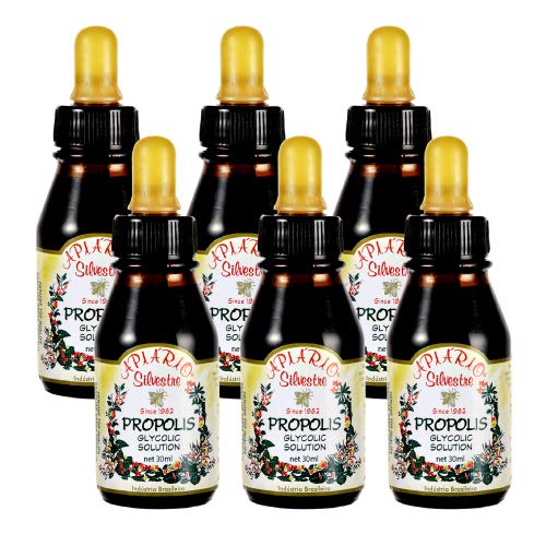 Generic Apiario Silvestre propolis bottle pour demonstrates easy dosing for daily use