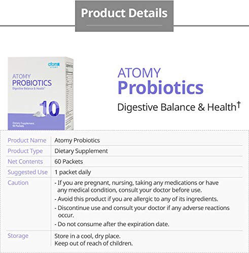 Generic Atomy Probiotics 10 billion CFU per serving supports flavorful daily wellness routines.